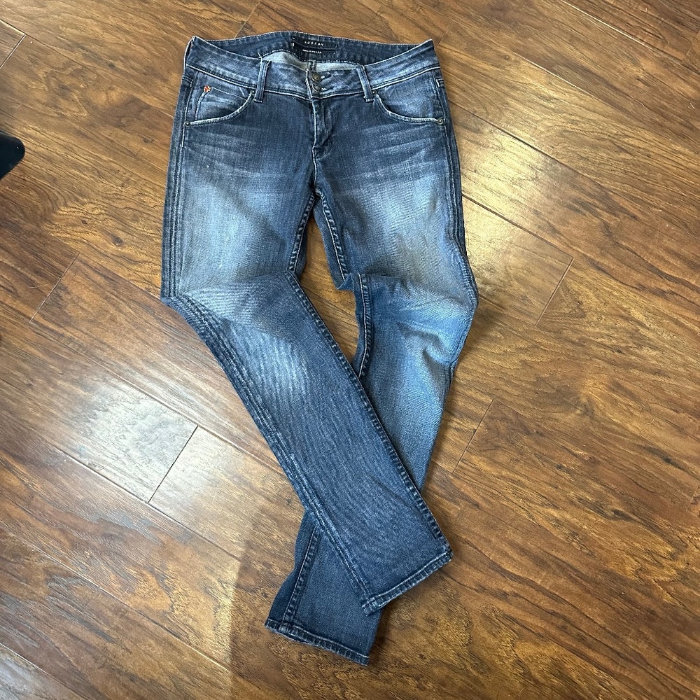 Women's Hudson distressed black jeans size 27
